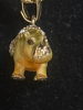 Rhinestone Glistening Enamel Hippopotamus Pendant Chain - 4