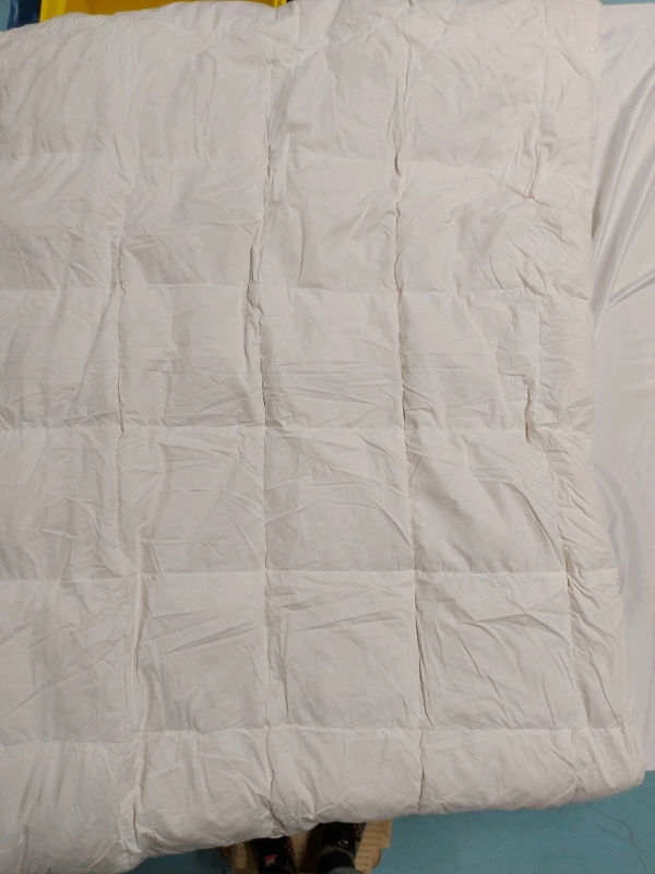 Cosybay Cotton Quilted Down Comforter Goose Duck Down And Feather Filling Cal King Size 106"x96" Pre Owned Like New