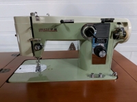 Vintage WHITE Sewing Machine Desk And Chair