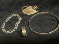 925 Sterling Italy Bracelet and GoldFilled plus Rings As Is Lot