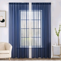 As New Two Pair of 52' X 82" Navy Sheers Stock photos used