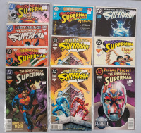 DC Comics SUPERMAN Comic Lot . 10 Comics all Bagged & Boarded