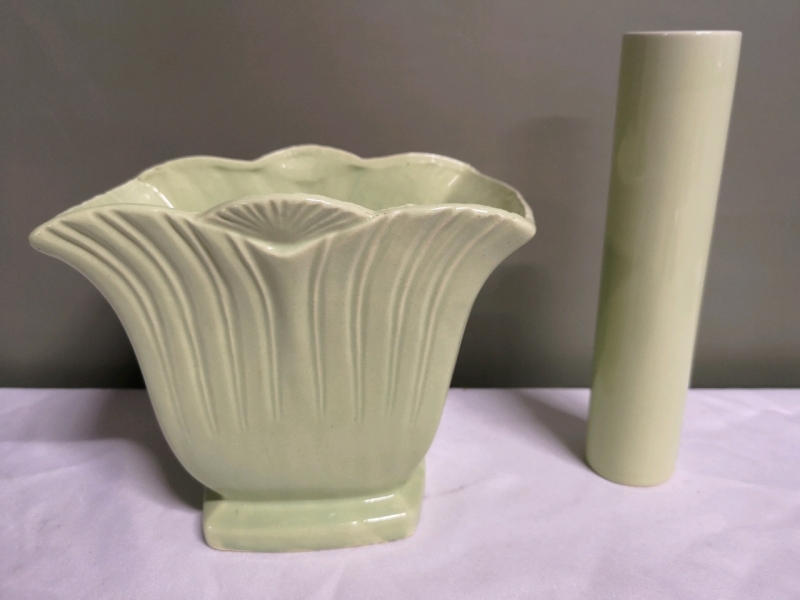 Vintage RRP Co. Roseville Ohio Planter Pot + Vase