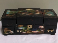 Vintage Music Jewelry Box - Working- 10.75"Lx4.75"Wx4.5"H