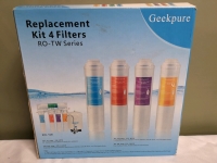 New Geekpure Replacement Filter Kit RO-TW Series - 4 Filters