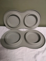 2 Silicone Whisker City Pet Bowls - Each Bowl Holds 414 mL