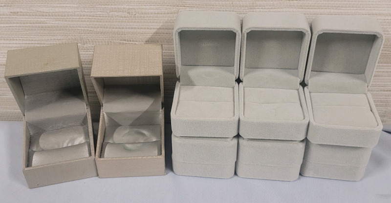 Eight (8) Jewelry Ring Boxes