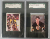 1982 - 1983 Topps Stickers NHL Hockey Trading Stickers . SGC Graded NM 7 & NM/MT 8