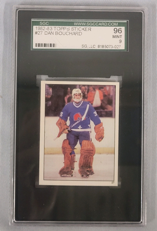1982 - 1983 Topps Stickers NHL Hockey Trading Stickers . SGC Graded MINT 9