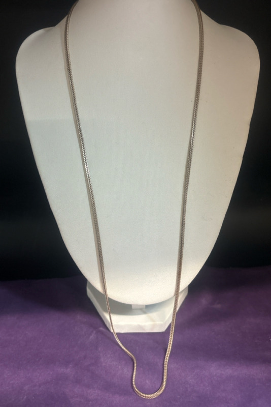 Vintage 925 Sterling Silver Unoaerre Wheat Chain link 24 in