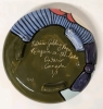 Gorgeous Signed Handpainted Ceramic Low-Profile Pot by Local Niagara Artist Patricia Golding Paquin 5.8" x 2" Tall - 5