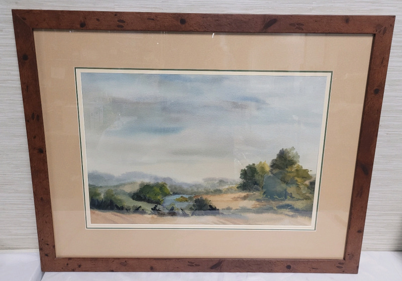 Original Watercolor by Canadian Artist Kay Tapson , Signed . Measures 39"&times;30.5"