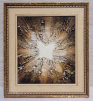 Textured Painting on Canvas , Signed by Artist . Measures 17"&times;19"