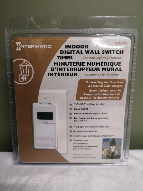 New Intermatic Indoor Digital Wall Switch Timer - EJ500C70