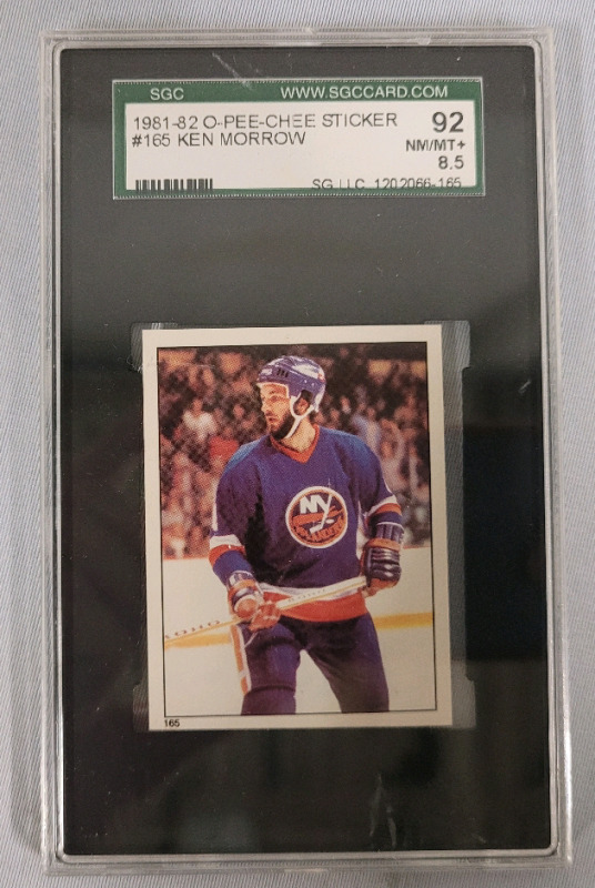 1981 - 1982 O Pee Chee Stickers NHL Hockey Trading Stickers . SGC Graded NM/MT+ 8.5