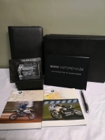 BMW Motorcycles Travel Lot + 1976 BMW R 90 S Paper Weight + Storage Box
