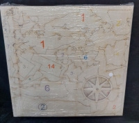 Decorative 9 Part Cutout Wooden Map And Accessories