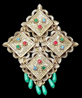 Vintage Sarah Coventry Temple<br/>Lights Rhinestone Brooch