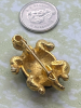 Lovely 24K Etched DAMASCENE Turtle Brooch David Grau - 2