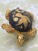 Lovely 24K Etched DAMASCENE Turtle Brooch David Grau - 4