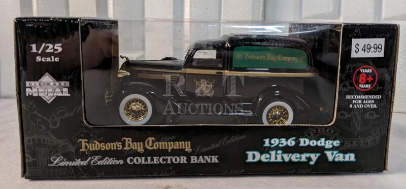 New 1936 Dodge Delivery Van Diecast Metal Collector Bank