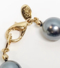 Joan Rivers Signed Gray Glass Pearl Knotted Necklace - 2