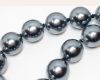 Joan Rivers Signed Gray Glass Pearl Knotted Necklace - 3