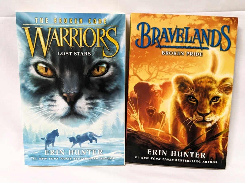 2 New Warriors Paperback Novels : Lost Stars & Broken Pride by Erin Hunter