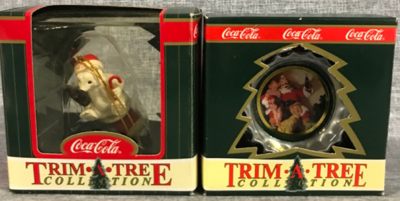 2 New Coca Cola Trim A Tree Decoration Lots Collectables