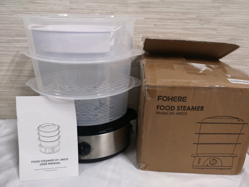 As New Food Steamer - Working HY-4401S Missing Lid