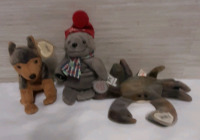Vintage 3 Ty Beanie Babies Coca Cola is 8"