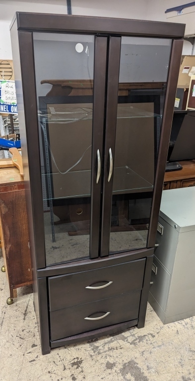 Black Component Cabinet