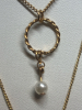 Rosebud Two Heart Necklace CZ Earrings Signed Angel Earrings - 3
