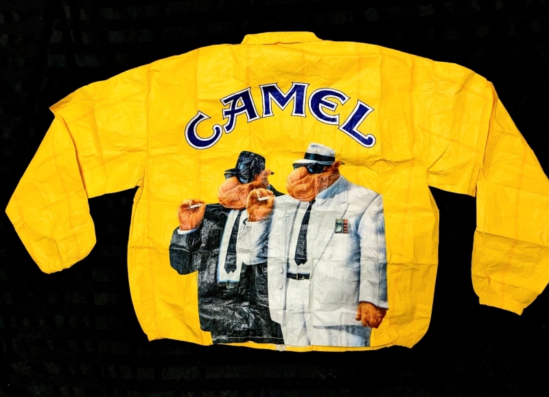 As-New Men's Size XL Vintage CAMEL CIGARETTES Dupont Tyvek Advertising Windbreaker Jacket