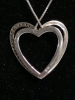 925 Silver Necklace & Heart Pendant with Clear Stones - 3