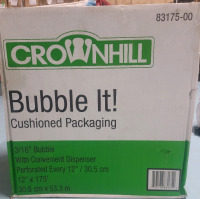 New - Crownhill Bubble Wrap Cushioned Packaging , 3/16" Bubble . 12"×175ft .