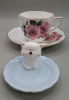 Vintage Tea Bag Holder & Mismatched Old Royal Bone China Cup with a Queen Anne Saucer