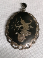 Sterling Siam Brooch/Pendant