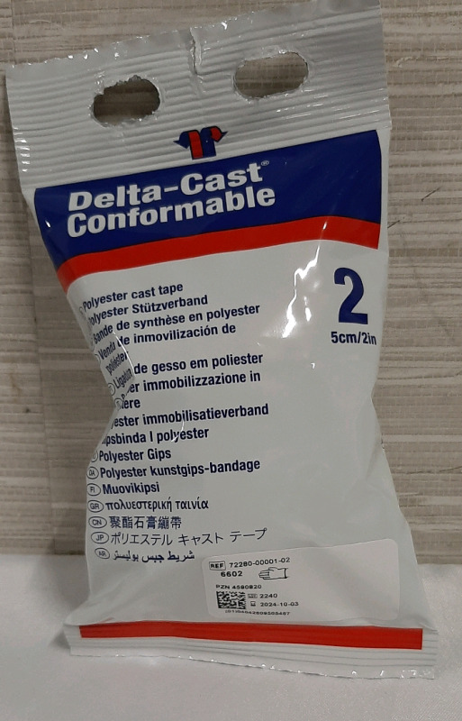 New Delta-Cast Conformable Polyester White Cast Tape 5cm X 3.6m