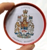 Vintage Tin Souvenir Ashtrays | 4x Armorial Bearings 3" | 4x Ontario Canada's Variety Vacationland Department of Travel & Publicity 3.15" - 2