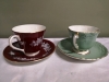 2 Vintage AYNSLEY Teacups and Saucers - 5