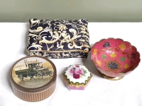 Vintage Trinket Boxes + Bowl & Tin