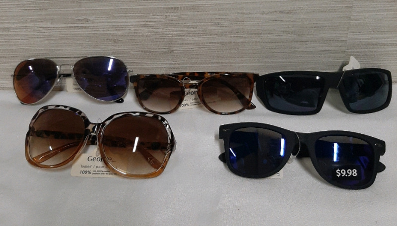 New 5 pair of George Sunglasses