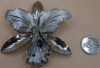 Vintage Silvertone Orchid Brooch - 3