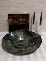 Vintage Pinwheel Crystal Candle Holders + Centerpiece Decor