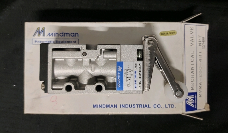 As New Mindman Mechanical Valve MVMA-260-4R1 4.5"x1.5"X1"