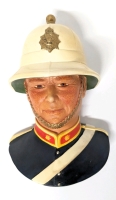 Vintage 1990 Signed Chalkware Wall Bust | Legend Products : Royal Marine 6.5" | Made in England