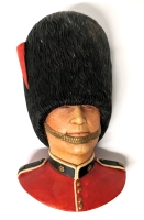 Vintage 1987 Signed Chalkware Wall Bust | Legend Products : Guardsman 6" | Made in England