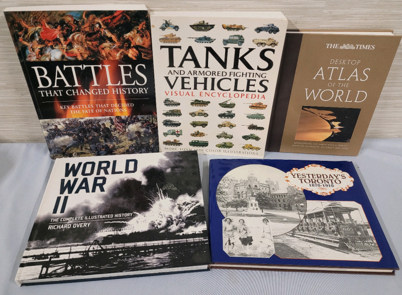 World History & World Atlas Books . World Battles & War , Tanks , Atlas & Toronto History