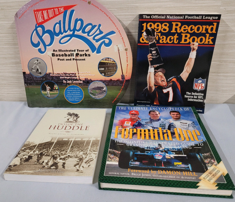 Sports History Books . Baseball Ballparks , NFL & CFL Football and Formula One Racing